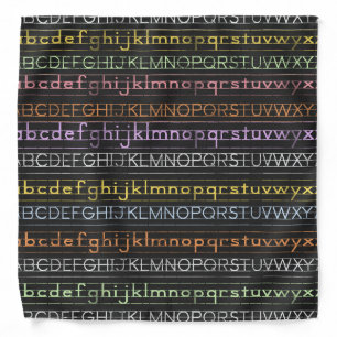 Alphabet ABCs Teacher Classroom Student Bandana