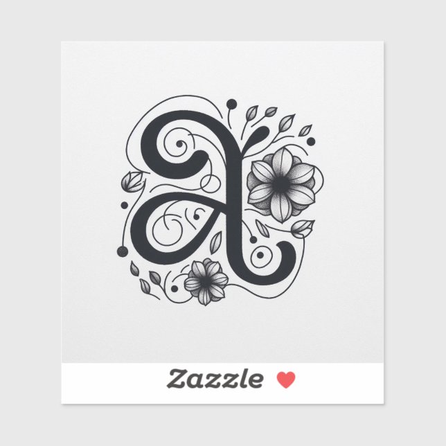 Alphabet Adornments Custom Vinyl Letter Sticker” Sticker (Sheet)