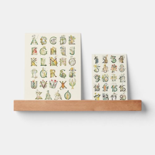 Alphabet and Number Nursery  Picture Ledge