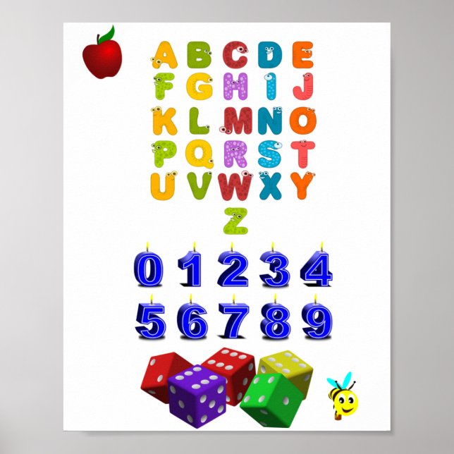 Alphabet and number poster (Front)