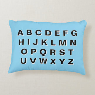 Alphabet and Numbers Accent Pillow