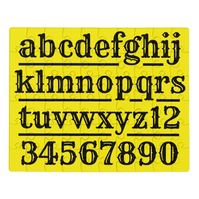 Alphabet and Numbers Jigsaw Puzzle (Puzzle Horizontal)