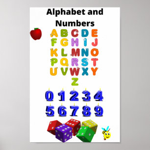 Alphabet and Numbers poster