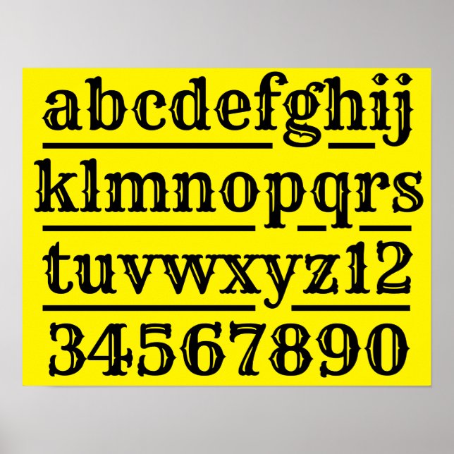 Alphabet and Numerals Chart (Front)