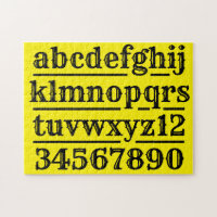 Alphabet and numerals designs jigsaw puzzle