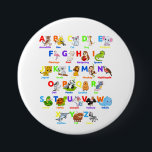 Alphabet Animal ABCs Learning Round Button<br><div class="desc">Alphabet Animal ABCs Learning Funny Gift Round Button Classic Collection.</div>
