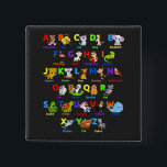 Alphabet Animal ABCs Learning Square Button<br><div class="desc">Alphabet Animal ABCs Learning Funny Gift Square Button Classic Collection.</div>