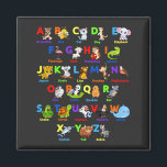 Alphabet Animal ABCs Learning Square Magnet<br><div class="desc">Alphabet Animal ABCs Learning Funny Gift Square Magnet Classic Collection.</div>