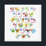 Alphabet Animal ABCs Learning Square Magnet<br><div class="desc">Alphabet Animal ABCs Learning Funny Gift Square Magnet Classic Collection.</div>