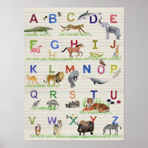 Alphabet Animals Poster