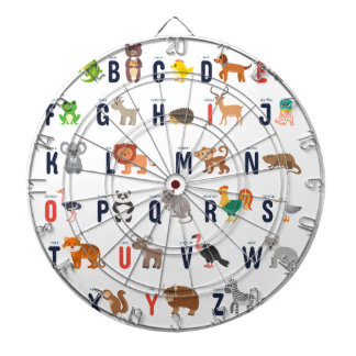 Alphabet Animals - super cute! Dart Board