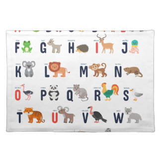 Alphabet Animals - super cute! Placemat