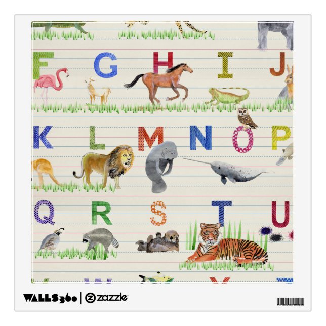 Alphabet Animals Wall Decal (Front)