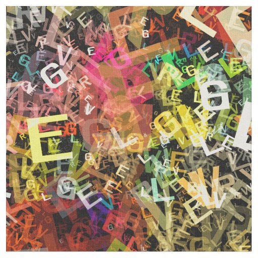 Alphabet Art 1 Custom Fabric