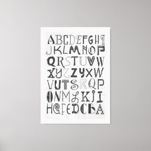 Alphabet Art Canvas Print