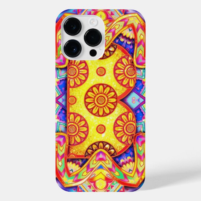 Alphabet B mandala  iPhone Case (Back)