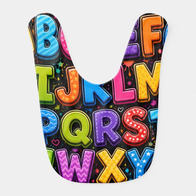 Alphabet Baby Bib (Front)