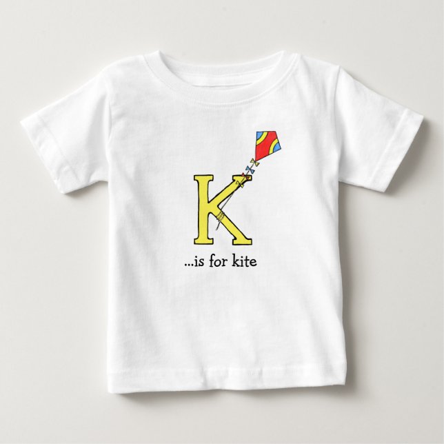 Alphabet Baby T-Shirt: K is for Kite Baby T-Shirt (Front)