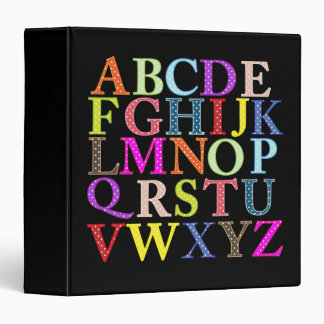 Alphabetical 3 Ring Binders | Zazzle