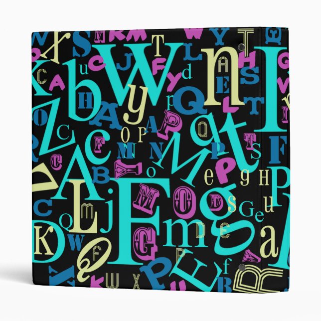 Alphabet Binder Black (Back/Spine)