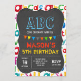 Colorful Alphapet Font To Use for Children S Parties Invitation