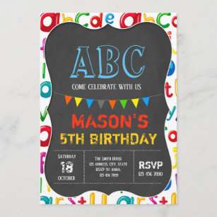 Alphabet Lore Birthday Invitation Alphabet Lore (Download Now) 