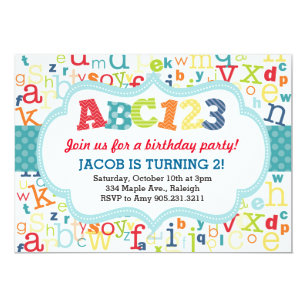 Abc Invitations Zazzle