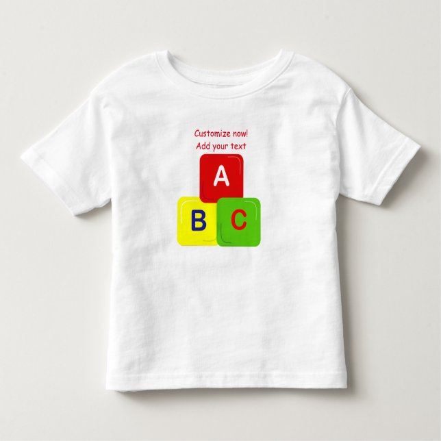 Alphabet Blocks Toddler T-Shirt Customize  (Front)