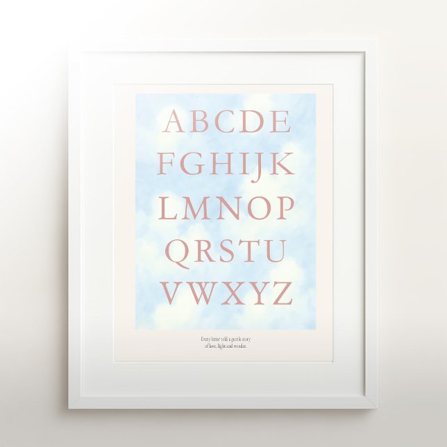 Alphabet – Blush Nursery ABC Wall Art (11x14) (Creator Uploaded)