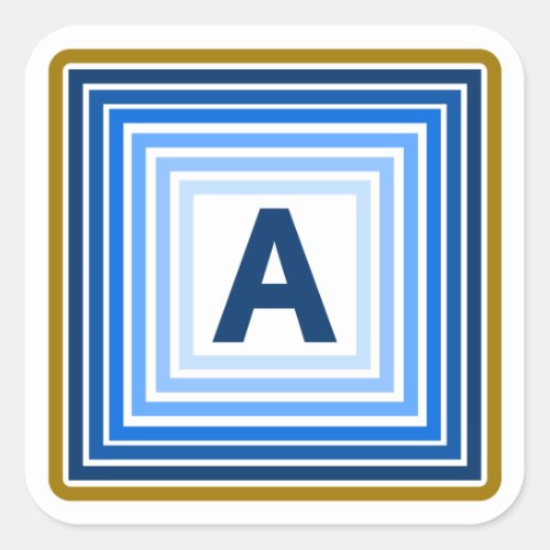 Alphabet Boutique Stickers Choose Your Letter Squ Square Sticker