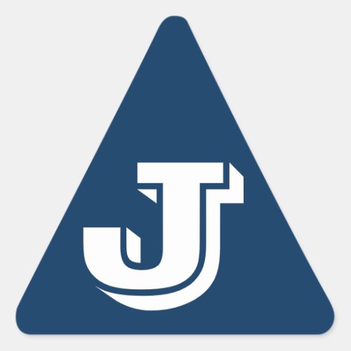 Alphabet by Janz Capital Letter J Police Box Blue Triangle Sticker