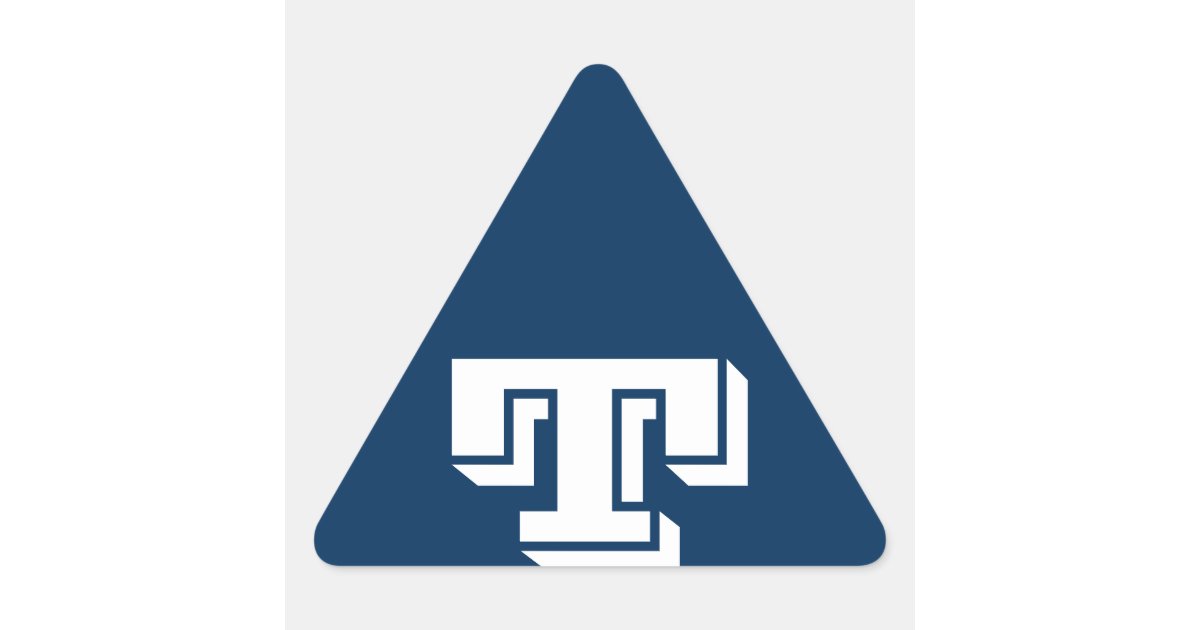Alphabet By Janz Capital Letter T Police Box Blue Triangle Sticker Zazzle Com