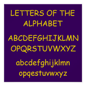 Alphabet by Janz Purple ABCs Poster