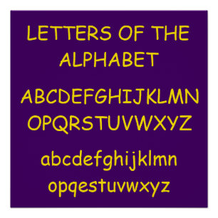 Alphabet by Janz Purple ABCs Poster