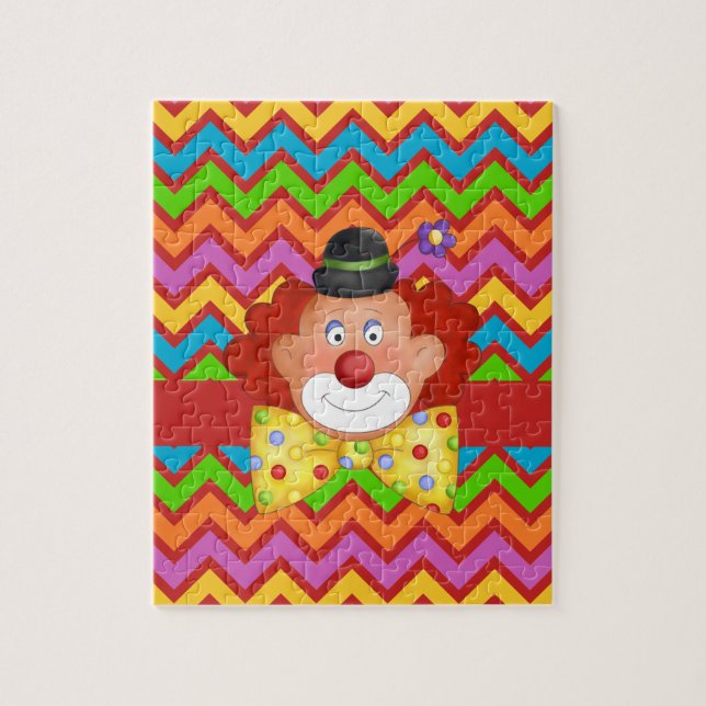Alphabet C For Clown Puzzle With Gift Box (Vertical)