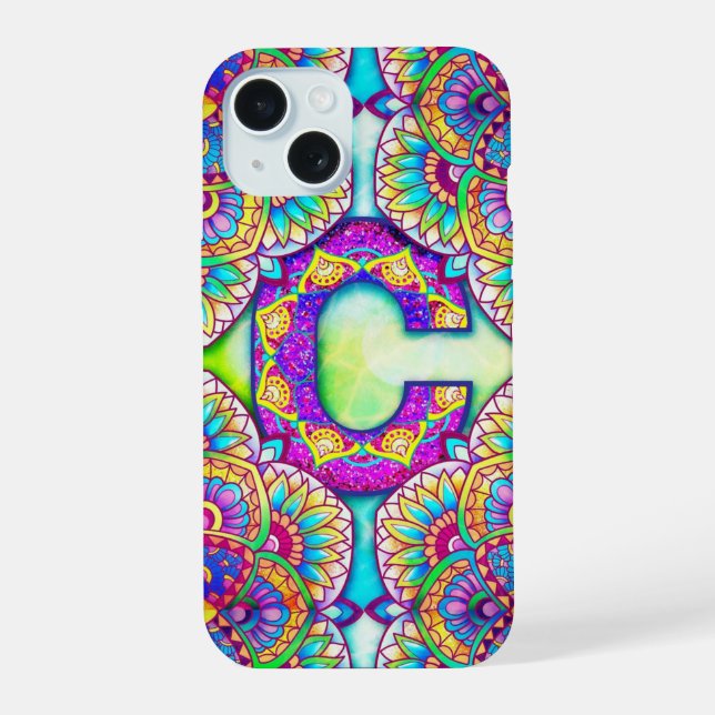 Alphabet C mandala  Iphone Case (Back)
