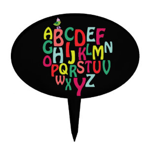 Alphabet Cake Topper
