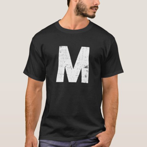 Alphabet Capital Letter M Matching Family Group Co T_Shirt