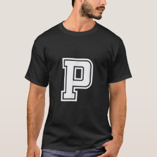 Alphabet capital letter P matching family group ha T-Shirt
