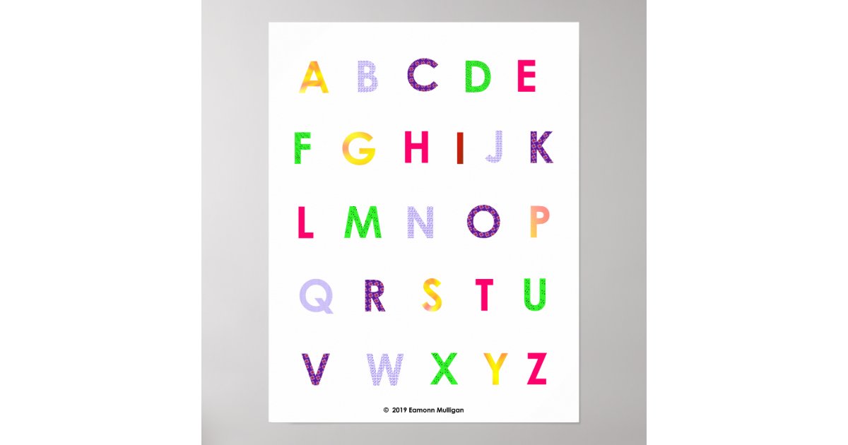 Alphabet Capital Letters Poster | Zazzle