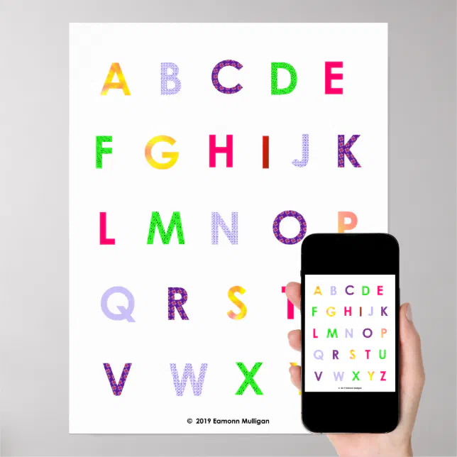 Alphabet Capital Letters Poster | Zazzle