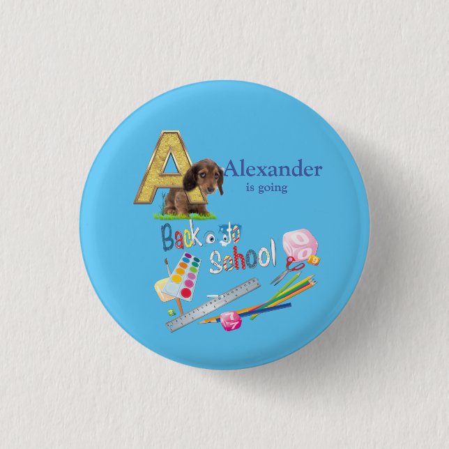 Alphabet Capitals Back to school Button (Front)