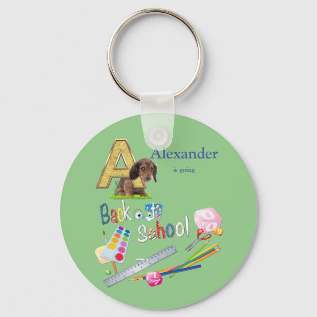 Alphabet Capitals  Back to school Keychain (Front)