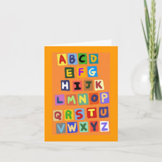 alphabet card