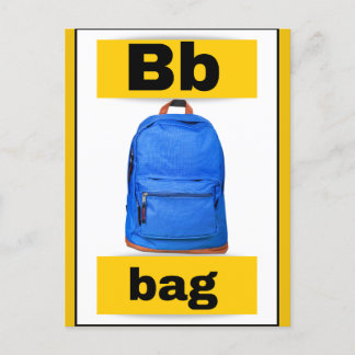 alphabet card(with real picture) holiday postcard