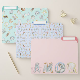 Alphabet cats (alfacat/alfacato) file folder