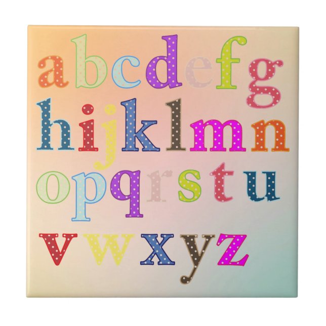 Alphabet Ceramic Tile (Front)