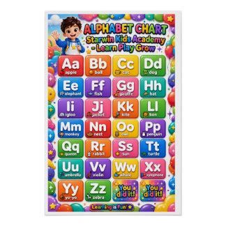 Alphabet Chart Poster - Starwin Kids Academy -