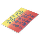Alphabet Chart Upper Case Letters Sunset Notepads (Angled)
