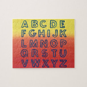 Alphabet Chart Upper Case Letters Sunset Puzzles